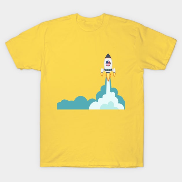 Launch America T-Shirt by DZCHIBA